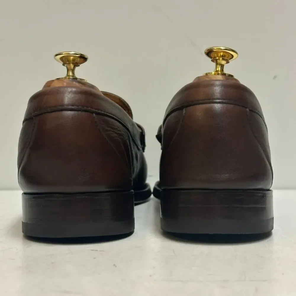 NEW HEELS Alden H466 Dark Brown Calfskin Horse Bit Loafer Made in USA 10 D
